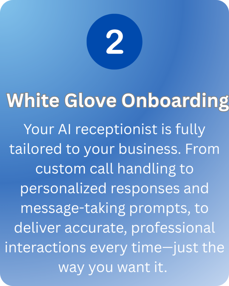 Step 2 white glove onboarding